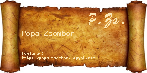 Popa Zsombor névjegykártya