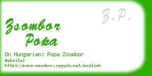 zsombor popa business card